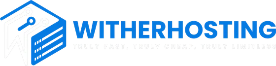 WitherHosting full logo — for dark backgrounds
